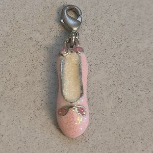Sparkly Ballet Slipper Charm for Charm Bracelet
